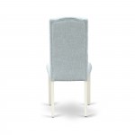 Celina Parson Chair With Linen White Leg And Linen Fabric Baby Blue - Set Of 2