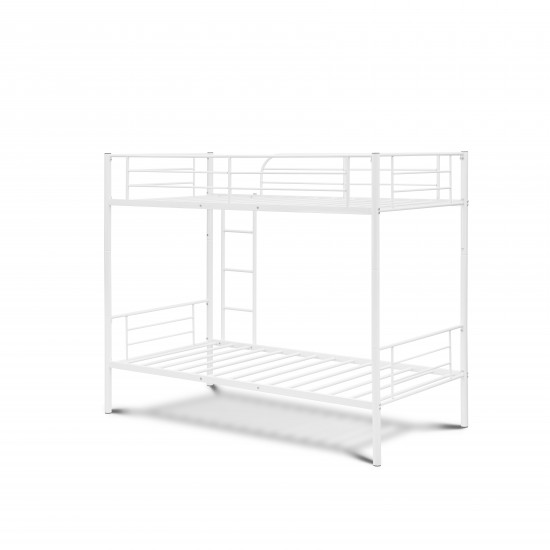 Danbury Twin Bunk Bed In Powder Coating White Color