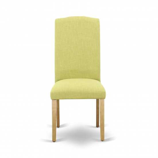 Encinal Parson Chair With Oak Leg And Linen Fabric Limelight - Set Of 2