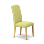 Encinal Parson Chair With Oak Leg And Linen Fabric Limelight - Set Of 2