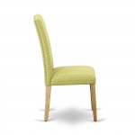 Encinal Parson Chair With Oak Leg And Linen Fabric Limelight - Set Of 2