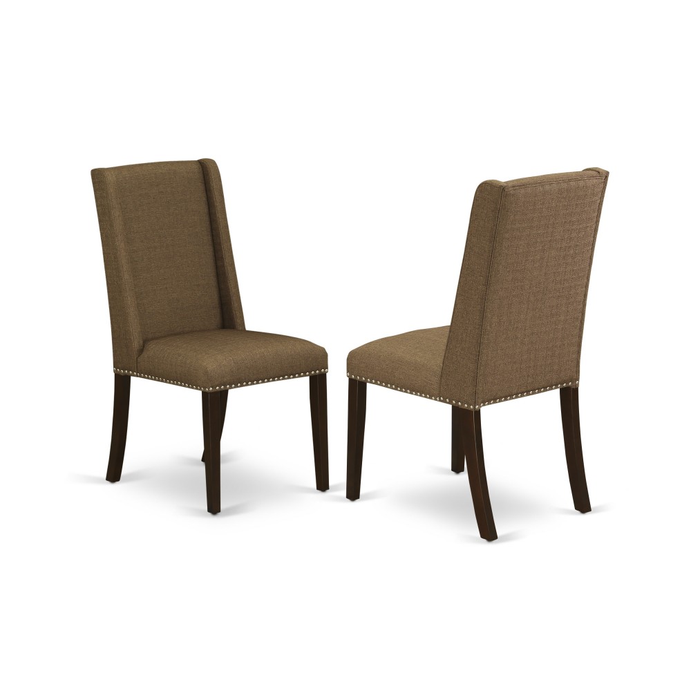 Upholstered dining chairs with best sale mahogany legs