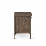 Night Stand For Bedroom, 1 Wooden Drawer, Distressed Jacobean Finish
