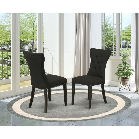 Gallatin Parson Chair With Black Leg And Black Color Fabric Color - Set Of 2