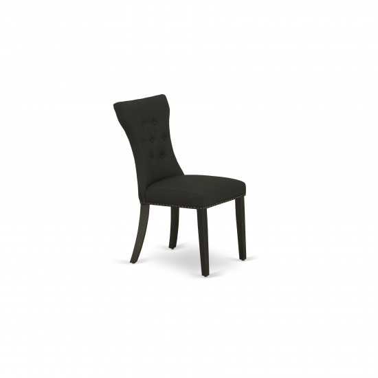 Gallatin Parson Chair With Black Leg And Black Color Fabric Color - Set Of 2