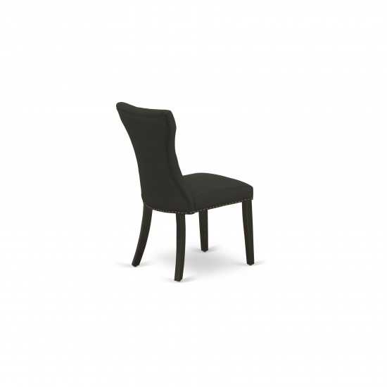 Gallatin Parson Chair With Black Leg And Black Color Fabric Color - Set Of 2