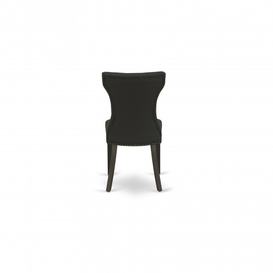 Gallatin Parson Chair With Black Leg And Black Color Fabric Color - Set Of 2