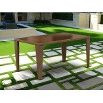 Gultg02 Gudhjem Patio Table With Glass Top, Brown Wicker