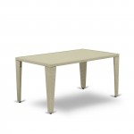 Gudhjem Patio Table With Glass Top, Natural Linen Wicker