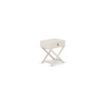 Hamilton Square Night Stand End Table With Drawer In White Finish