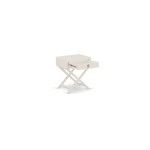 Hamilton Square Night Stand End Table With Drawer In White Finish