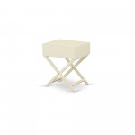 Hamilton Square Night Stand End Table With Drawer In White Finish