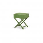 Hamilton Square Night Stand End Table With Drawer In Clover Green Finish