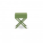 Hamilton Square Night Stand End Table With Drawer In Clover Green Finish