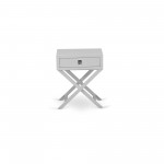 Hamilton Square Night Stand End Table With Drawer In Urban Gray Finish