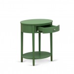 Mid Century Nightstand, 1 Wood Drawer, Stable, Sturdy Constructed Clover Green