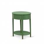 Mid Century Nightstand, 1 Wood Drawer, Stable, Sturdy Constructed Clover Green