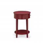 Modern End Table With 1 Wooden Drawer, Stable And Sturdy Constructed Burgundy