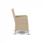 Hluc153V Outdoor-Furniture Wicker Patio Chair In Cream Finish - Set Of 2