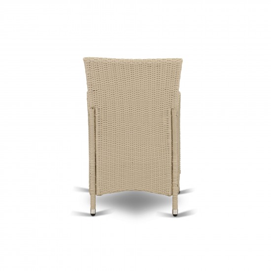 Hluc153V Outdoor-Furniture Wicker Patio Chair In Cream Finish - Set Of 2