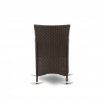 Hluc163S Outdoor-Furniture Wicker Patio Chair In Dark Brown Finish - Set Of 2