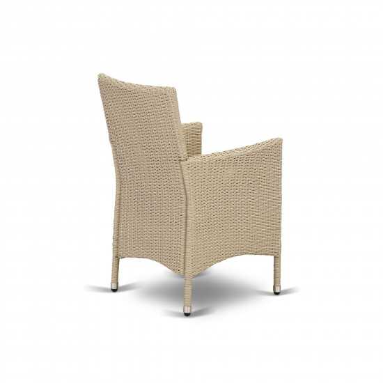 Hvlc153V Outdoor-Furniture Wicker Patio Chair In Cream Finish - Set Of 2