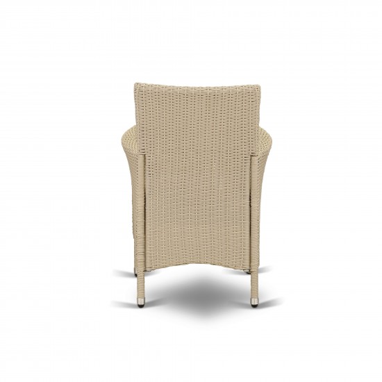 Hvlc153V Outdoor-Furniture Wicker Patio Chair In Cream Finish - Set Of 2