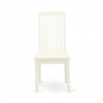 Ipswich Dining Chair With Linen Fabric Fabric Seat In Linen White- Set Of 2