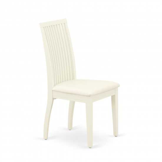 Ipswich Dining Chair With Linen Fabric Fabric Seat In Linen White- Set Of 2