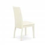 Ipswich Dining Chair With Linen Fabric Fabric Seat In Linen White- Set Of 2