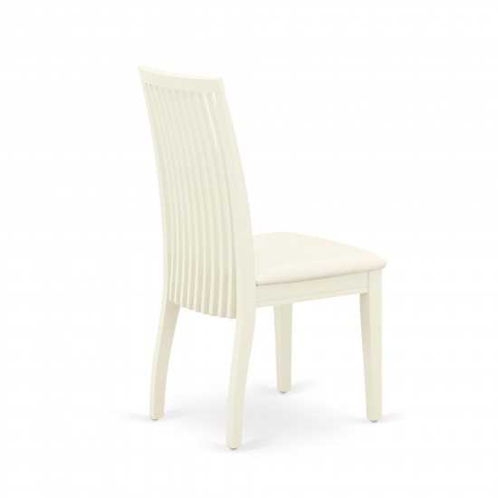 Ipswich Dining Chair With Linen Fabric Fabric Seat In Linen White- Set Of 2