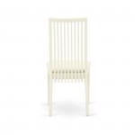 Ipswich Dining Chair With Linen Fabric Fabric Seat In Linen White- Set Of 2