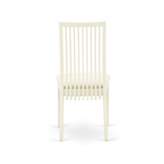 Ipswich Dining Chair With Linen Fabric Fabric Seat In Linen White- Set Of 2