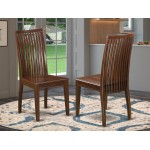 Ipswich Dining Chair With Slatted Back In Mahogany Finish - Set Of 2