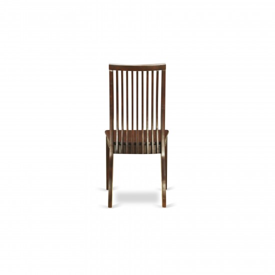 Ipswich Dining Chair With Slatted Back In Mahogany Finish - Set Of 2