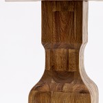 Irving Round Dining Table, Pedestal, Rustic Rubberwood Table In Sandblasting Antique Walnut Finish, 48 Inch