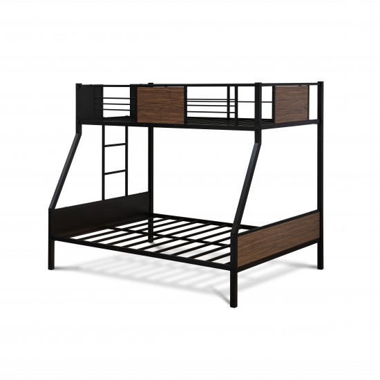 Jackson Full Twin Bunk Bed In Powder Coating Black Color