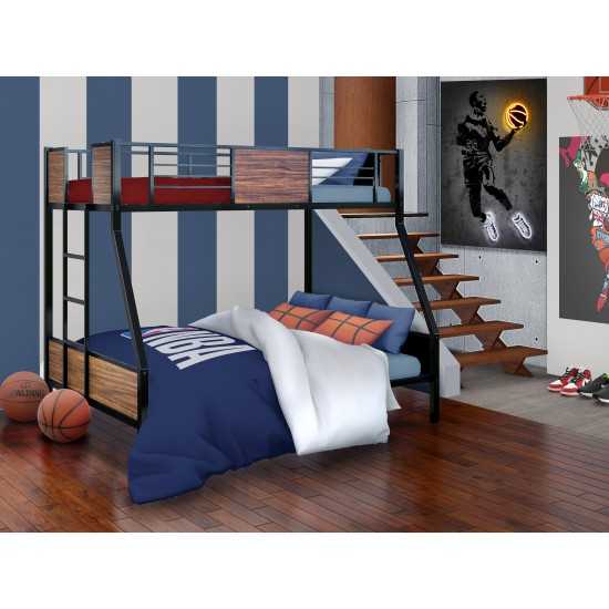 Jackson Full Twin Bunk Bed In Powder Coating Black Color