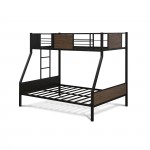 Jackson Full Twin Bunk Bed In Powder Coating Black Color