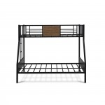 Jackson Full Twin Bunk Bed In Powder Coating Black Color