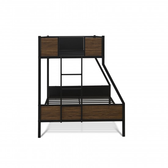 Jackson Full Twin Bunk Bed In Powder Coating Black Color