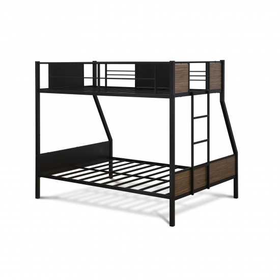 Jackson Full Twin Bunk Bed In Powder Coating Black Color