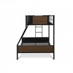 Jackson Full Twin Bunk Bed In Powder Coating Black Color