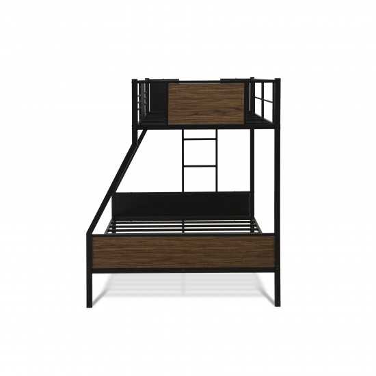 Jackson Full Twin Bunk Bed In Powder Coating Black Color