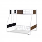 Jackson Full Twin Bunk Bed In Powder Coating White Color