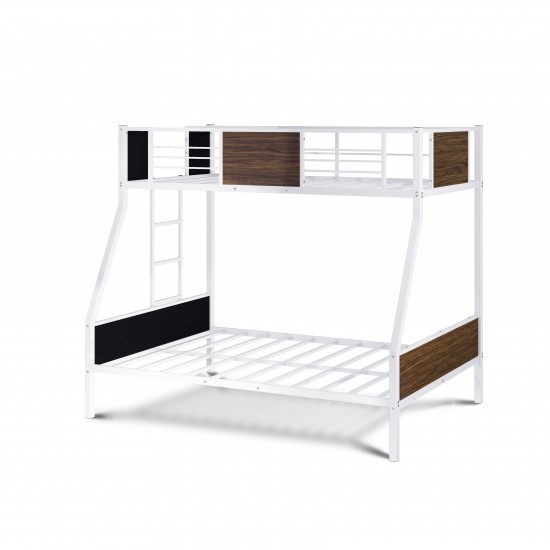 Jackson Full Twin Bunk Bed In Powder Coating White Color