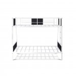 Jackson Full Twin Bunk Bed In Powder Coating White Color