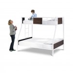 Jackson Full Twin Bunk Bed In Powder Coating White Color