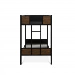 Lynfield Twin Bunk Bed In Powder Coating Black Color