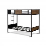 Lynfield Twin Bunk Bed In Powder Coating Black Color